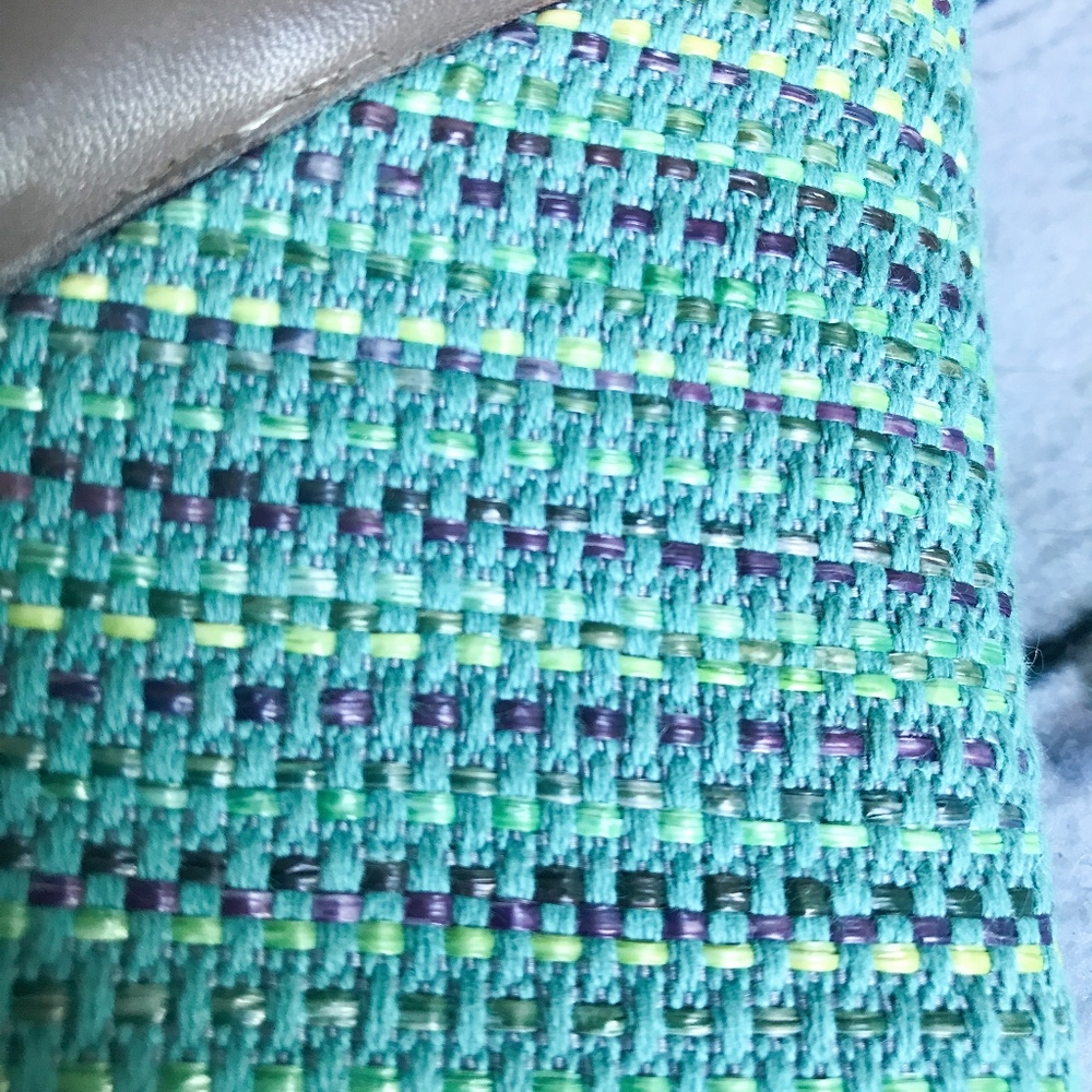Splendid Brown/teal peep toe wedge - Picture 5 of 8